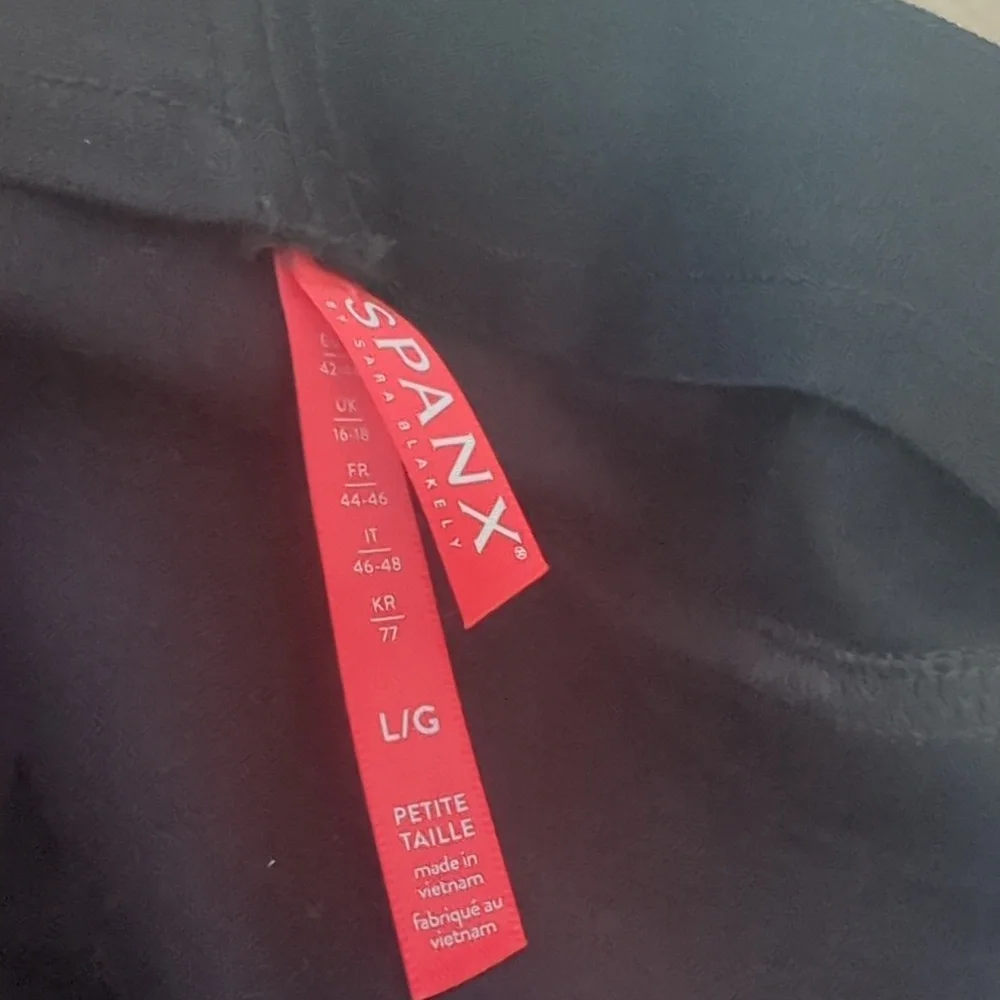 EUC Spanx Leather Like Skinny Ankle Large Pants LP